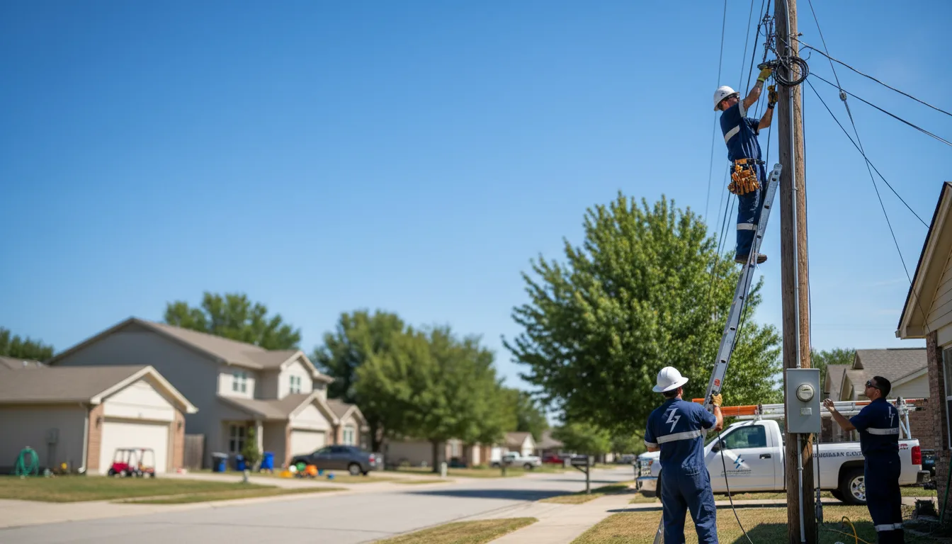 Residential electrician providing installation services in Hanna, OK